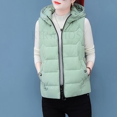kirahosi 여성 패딩 조끼 베스트 예쁜 웰론 패딩조끼 패션 QC 333 +덧신 증정 BVtie9kj