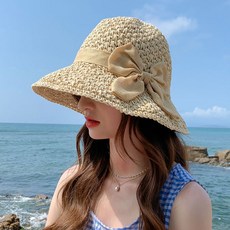 태양 보호 모자 활 매듭 디자인 단색 통기성 장식 폴리 에스터 여자 여름 가을 태양 모자 어부 모자