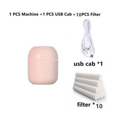 차량용가습기 USB 휴대용 소형 컬러 에그 가정용 탁상용 초음파 스프레이 편리한 미니 분무기 220ml 신제품, 없음, 9) pink-10-1