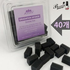 아띠 그라 스폰지 그라데이션 스펀지 젤와이퍼, 국시용 사각블랙50p, 40개