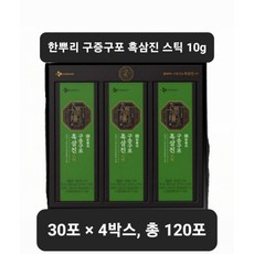 CJ 웰케어 한뿌리 구증구포 흑삼진 스틱 10g30포 x 3개, 120개