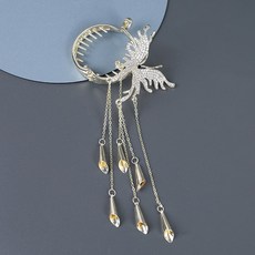 레트로 나비 진주 술 헤어 클립 상어 스타일링 액세서리 여성