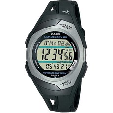 카시오 STR-300C-1V 전자손목시계 남성 여성 마라톤 운동 조깅 스포츠 패션 방수 디지털 랩메모리