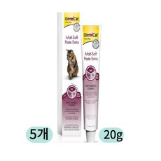 짐펫 짐캣 몰트소프트 20g (유통기한 25년 8월), 5개, 헤어볼, 1정