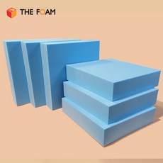 고탄성스펀지 주문제작 4번 고탄성 35K 하드타입 블루 15x60x65cm_6개