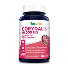 누사퓨어 코리달리스 현호색 10000mg 180캡슐 Corydalis