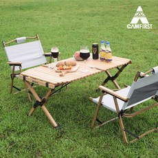 포레스트 캠핑 우드롤테이블 우드테이블 나무 대형 접이식 폴딩 식탁 휴대용 경량, 라운드(100cm)