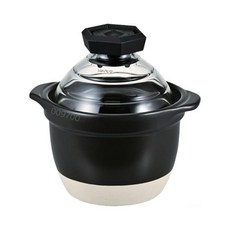 하리오 밥솥 2인밥솥 내열세라믹 유리뚜껑 일본산 반코야키, 1개, 21cm