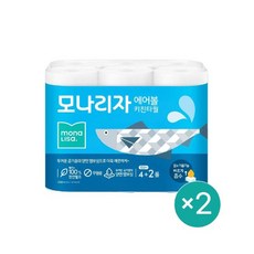 택1) 모나리자 에어볼 키친타올 150매 4+2롤 2개 총12롤 - 옵션 선택명 기준 출고 확인 필수!, 8개