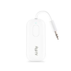 Twelve South AirFly Pro 오디오 공유 기능의 무선 송수신기모든 잭에 최대 2개의 AirPod무선 헤드폰을 연결 비행기 보트 체육관 가정 자동차에서 사용 가능, AirFly Pro_White, White