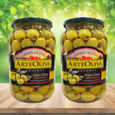 ARTE OLIVA 그린 올리브 스터피드 피멘토, 935g, 2개