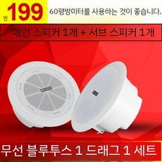 층간소음복수 블루투스 우퍼 스피커 천장형 천장 복수 소음기 서브우퍼, A. 메인 스피커 1개 + 보조 스피커 1개