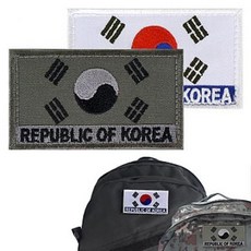 (5개묶음)벨크로 태극기 // FHK-6190 파우치패치 찍찍이태극기 위장태극기 컬러태극기, 위장수풀색