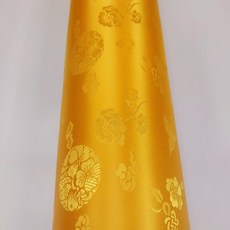 윤원단 원앙단21색 꽃무늬플라워 예쁜좋은 폴리에스터 한복 옷감 비단 양단 천 패브릭 원단 만들기, 14 황금색, 1개
