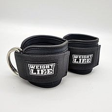 웨이트라이프 1+1 헬스용 발목스트랩 각종 케이블하체운동 킥백 힙업 홈트레이닝 튜빙밴드 도어앵커