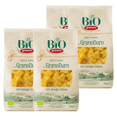 GRANORO 그라노로 통밀 듀럼 밀 세몰리나 파르팔레 파스타 면 500g 4팩, 4개