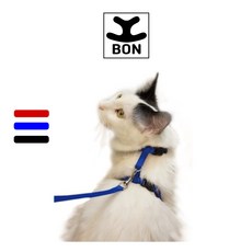 BON 고양이H. 하네스+리드줄 / 전묘용 / 고양이용품 / 고양이줄, 레드