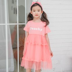 핑키핑크 여아용 피치샤원피스