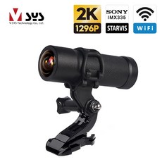 1채널 오토바이 블랙박스 VSYS K5X 2K 1296P고화질 액션캠 헬멧 액션카메라 헬멧 프레임 멀티설치 자전거오토바이블랙박스 (SONY Starvis 야간 시력/Wi-Fi/방수