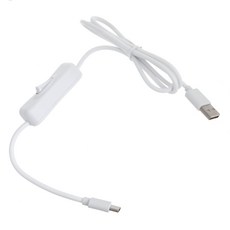스위치 USB Type-C와 USB A Raspberry Pi용 충전기 코드가 있는 전원 어댑터 케이블, 하얀색, 1.5m, 1개