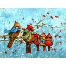 FIYO 보석 십자수 5D 구슬/비즈/DIY키트 40x50cm KL, 1set, w-No.06나뭇가지 위의 새(Round)