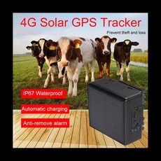 말 사람 4000mAh 소 애완동물 낙타 양 추적 추적기 장치 GPS 4G 와이파이 태양광 방수 IP66, 1개