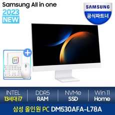 [최신 인텔13세대!/쿠팡 단독]삼성 올인원PC DM530AFA-L78A 최신 13세대 i7 CPU 인터넷 강의 온라인 사무용 일체형 데스크탑 컴퓨터, 1.기본(램 8GB), 1.기본(SSD 512GB), 1.기본(HDD 없음)