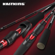 볼악 KastKing Brutus 탄소 스피닝 캐스팅 낚싯대 베이트 로드 180m 198m 213m, 4) 빨간  Spinning1.80mL