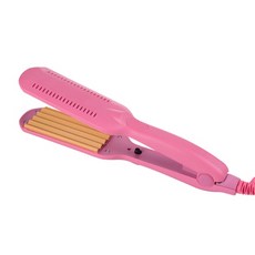 물결 판 고데기 남자 매직기 아이언 wenyi professional crimper corrugation hair curling iron curler corrugated 세라믹, 분홍색