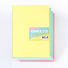 PaperPhant 4컬러 색지 (4 COLORED PAPER), 90g 8절 120매