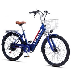 MONTHERIA 성인 전기 자전거 48V 리튬전지 이륜 출퇴근 배달 전동 바이크 B918-31, 15Ah/40-40km, 블루레드 26인치
