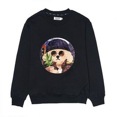 비욘드클로젯 비욘드클로젯 기모 MOVIE MAN DOG PATCH SWEAT-SHIRTS 2020WINTER BLACK (6159451)