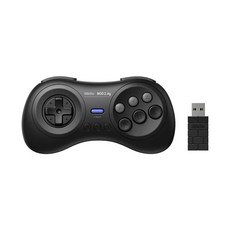 8bitdo컨트롤러 8bitdo얼티메이트 8bitdomicro 8BitDo 무선 게임패드 게임 컨트롤러 조이스틱 세가 제네시스 미니 및 메가 드라이브 액세서리 M30 2.4G, 블랙, 1개, 1) Black