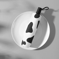 3단 자동 우산 수동 양산 5단 얼룩 무늬 귀여운 화이트 블랙