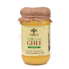 인도정품 Vanalaya 유기농 A2 Desi Gir Cow Ghee 기버터는 전통 빌로나 방식으로 제조 400ml, 1개