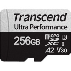 트랜센드 울트라 퍼포먼스 microSD 카드 256GB UHS-IU3 V30 A2 Class10 SD 변환 어댑터 데이터 복구 소프트 무상 제공 TS256GUSD340S, 3) 256GB