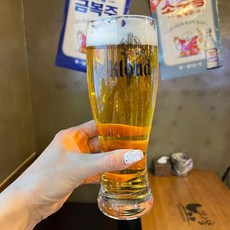 클라우드 맥주잔 425 ml 생맥주 유리잔 홈카페 홈텐딩, 1개