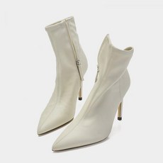 자라 ZARA 엘라스틱 앵클 스틸레토 밴드 하이힐 삭스 부츠