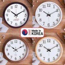 원목 원형 벽시계 국산 무소음 거실 인테리어 대형 시계 부엉이 브라운 건전지, 01. 원목_824_BK / BTP-2130