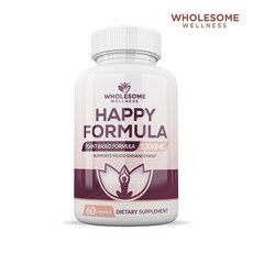 홀섬웰니스 해피 포뮬러 60캡슐 / Wholesome Wellness Happy Formula Natural Stress Formula Relief, 1개, 60정