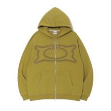 -100%정품 - 크리틱 [피로 PICK]WORMHOLE 로고 모자 T-셔츠 ZIP-UP OLIVE, L