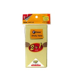 U파&R4 프린텍 스티키노트 파스텔노랑 ® 21 76x76 100매 7676Y3 -I2E3G