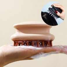 실리콘 두피 브러쉬 마사지 샴푸 마사지기 헤어스파, 그린, 1개