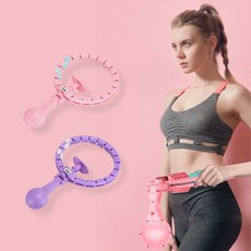 스포지트 3FIT 스마트 훌라후프 허리도리 추 훌라후프 다이어트 지방분해 홈트, 핑크
