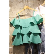 여아민소매블라우스