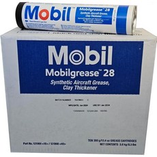 모빌원 Mobil - Mobilgrease 28 합성 항공기 그리스 점토 증점제 항공용 137온스 승인된 MIL-PRF-81322NATO G-395 DOD-G-24508a 개정 4, 1개