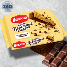 YASHKINO вафельный сэндвич со вкусом шоколада, 180 г