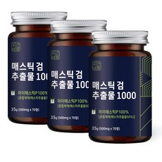 자연바름 하이 매스틱 100프로 메스틱 검 분말 정 위, 3개, 35g