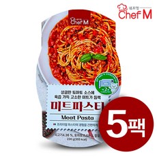 쉐프엠 미트 파스타 230gX5팩/소스/편의점/스파게티, 230g, 5개