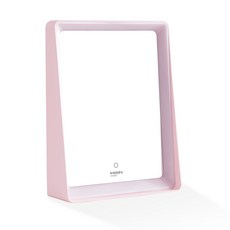 한샘 루미에 LED 조명 거울 19인치 유리거울, 핑크